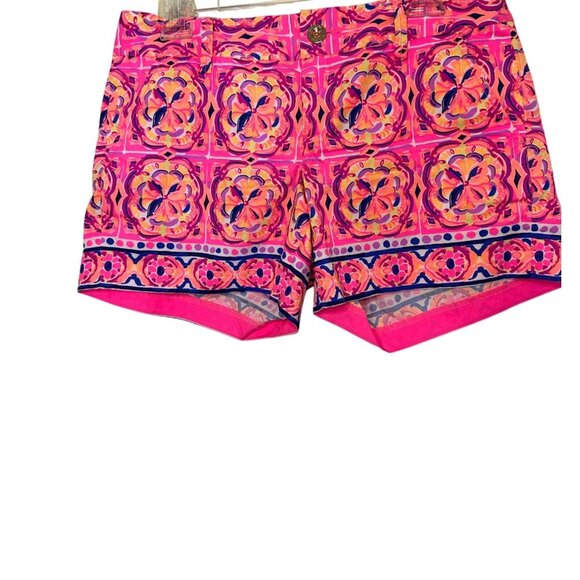 Lilly Pulitzer Callahan Short Size 6 5" Inseam Pink Fusion Rock House Cotton - Picture 1 of 5